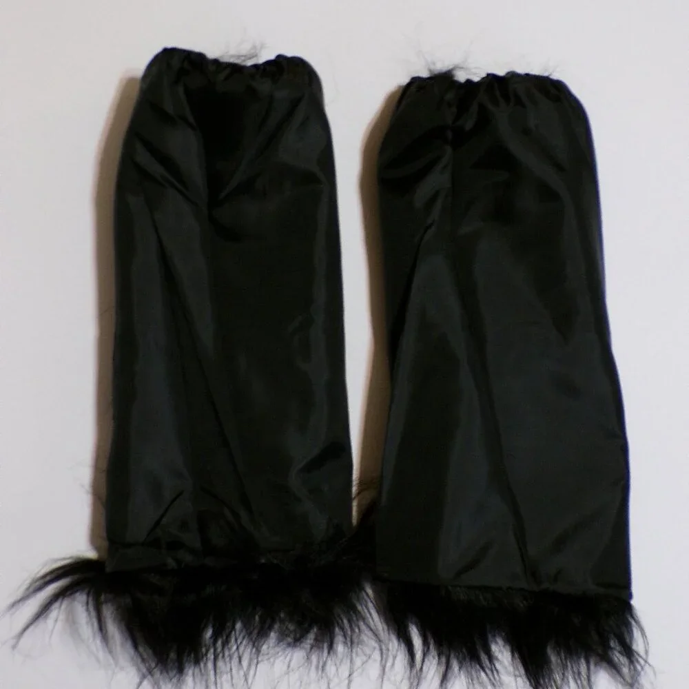 NEW Leg Warmers Black Faux Fur